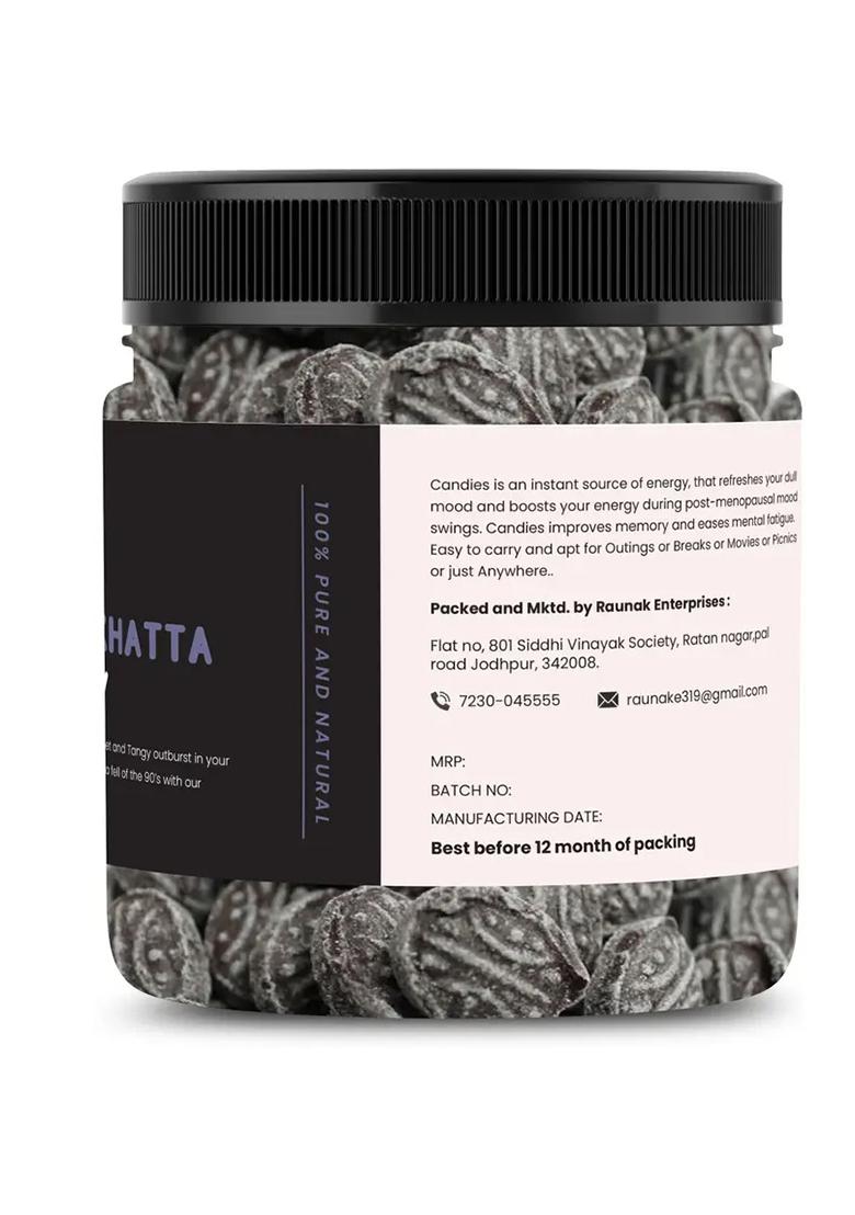 Hungry Harvest Black Pepper Flavoured Candy | Kali Mirch Candy| Kala Khatta [Jar Pack] (3 X 300) - Indya