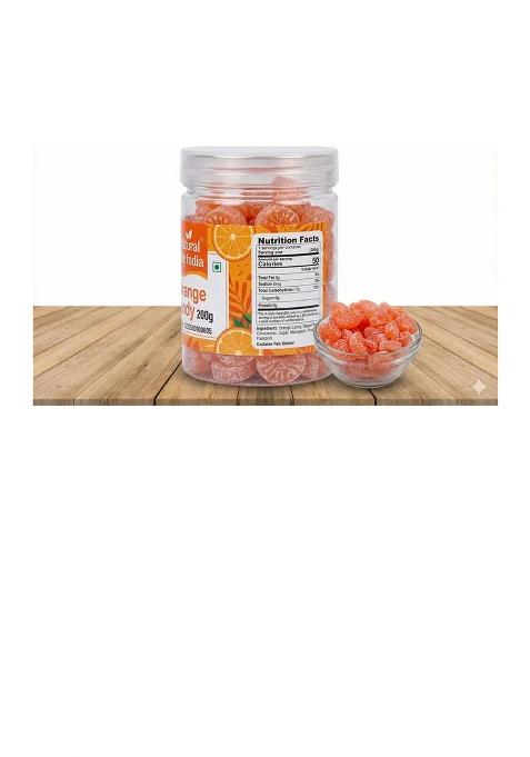 Natural Bite India Orange Candy Refreshing Tangy Flavor Premium Quality Fruit (200 G)