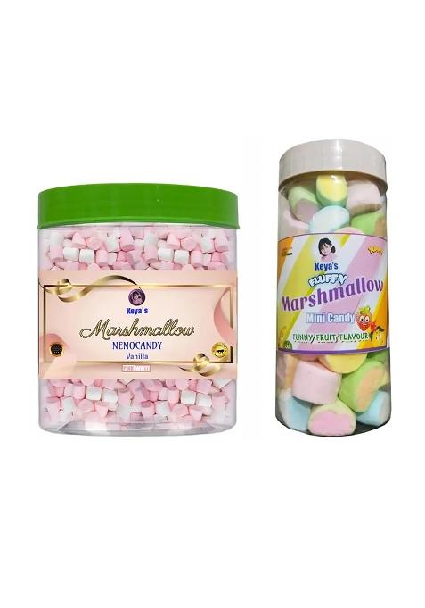 Keya Foods Keya'S Marshmallow Neno And Minicandy Combo Pack, 140G + 70G Vanilla Candy (2 X 105 G)
