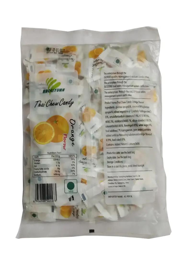 Haoliyuan Thai Chew Candy Orange 100Pcs (Imported) (350 G) - Indya