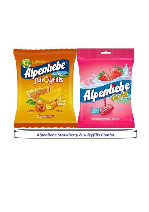 Alpenliebe Juicyfills & Strawberry Candy (2 X 144 G)