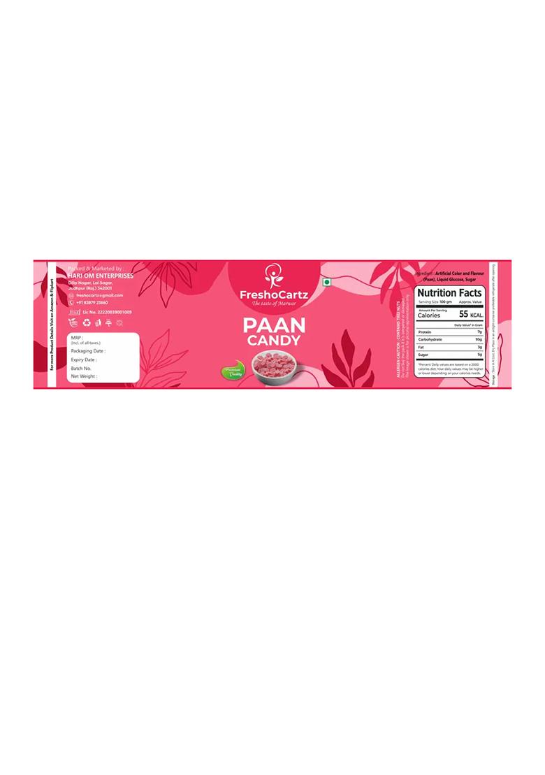 Freshocartz Paan Candy | Pan For Kids Toffee Flavoured Sweet And Hard Candy, Flavour (400 G) - Indya