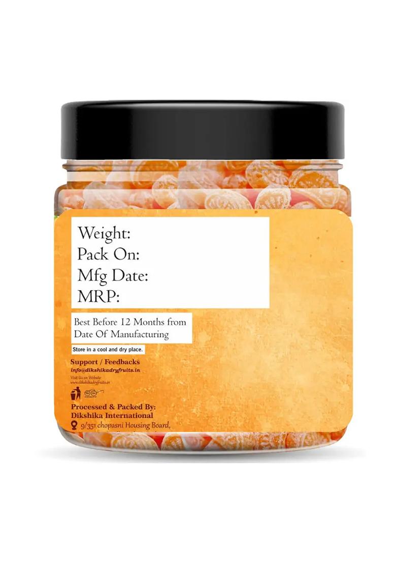 Dikshika Orange Candy | Narangee Toffee Flavoured Jar Pack (400 G) - Indya