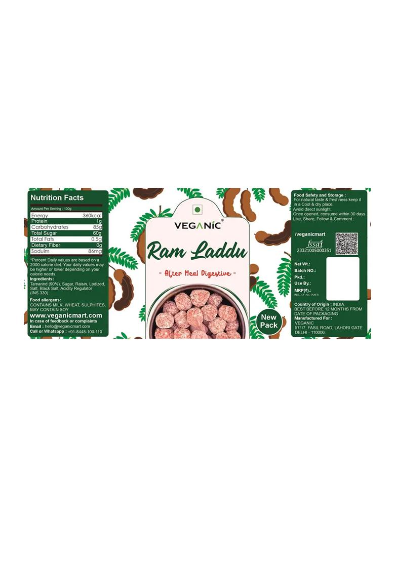 Veganic Organic Ram Laddu | Imli Tamarind Laddoo/ Candy (200 G) - Indya