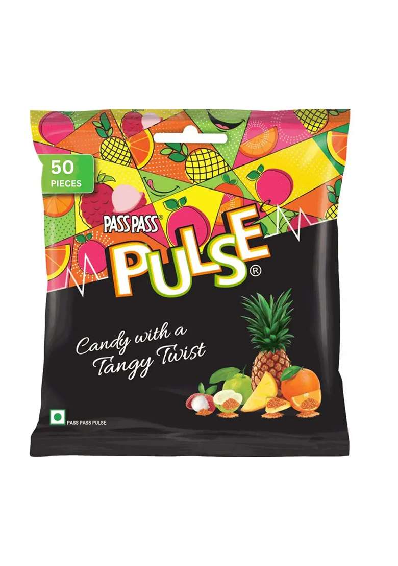 Pass Tripple Twist Pouch | 50 Pcs And Kachha Aam Small Pack Of 2 All Mix, Kachcha Candy (2 X Pieces) - Indya
