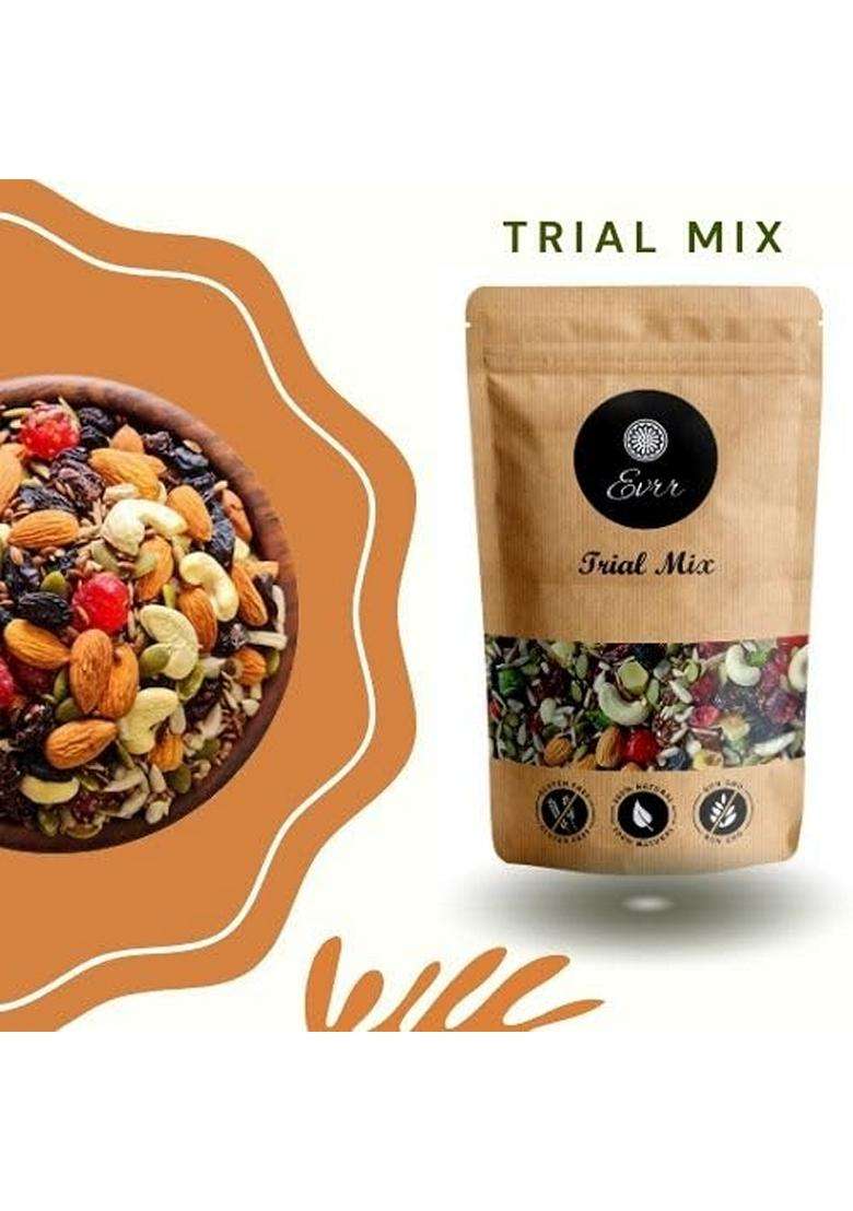 Evrr Superfood Trail Mix 200G 9In1 Roasted Almonds Sunflower Watermalon Pumpkin Flax Seeds Dried Cranberries Blueberries High Protein Glutenfree Vegan - Indya