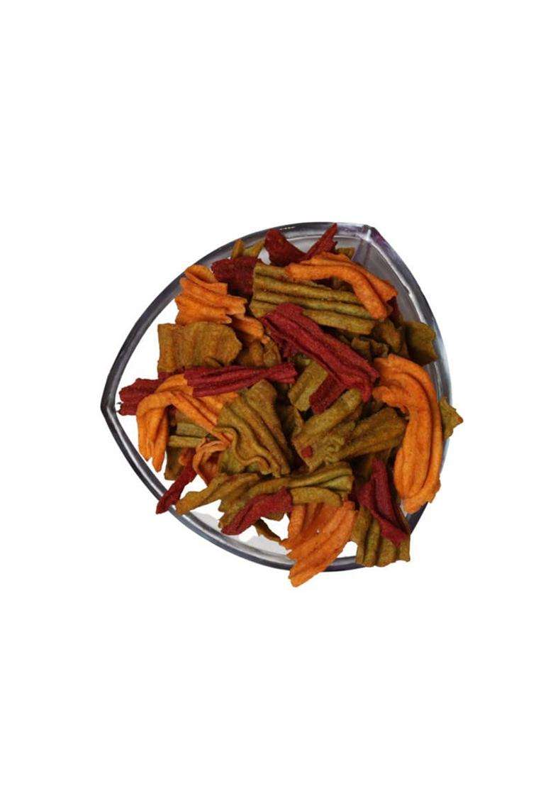 Roastum Mix Veg Chips Beetroot Carrot Spinach Healthy Snacks Gluten Free Anti Oxidants Real Vegetable Chips No Preservatives Pack Of 4 600G - Indya