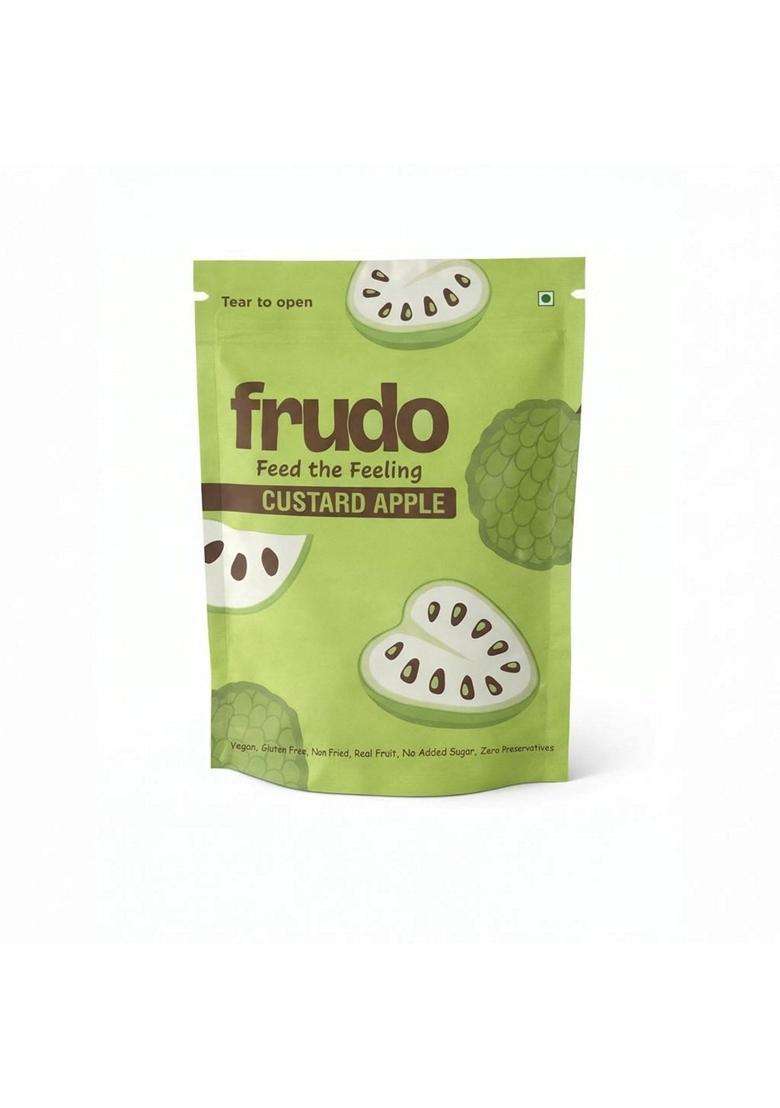 Frudo Real Custard Apple Freeze Dried Snack Crunchy Fruit Bites With No Added Sugar Vegan Gluten Free Fruit Snack For Kids Travel Yogurt And Milkshake - Indya