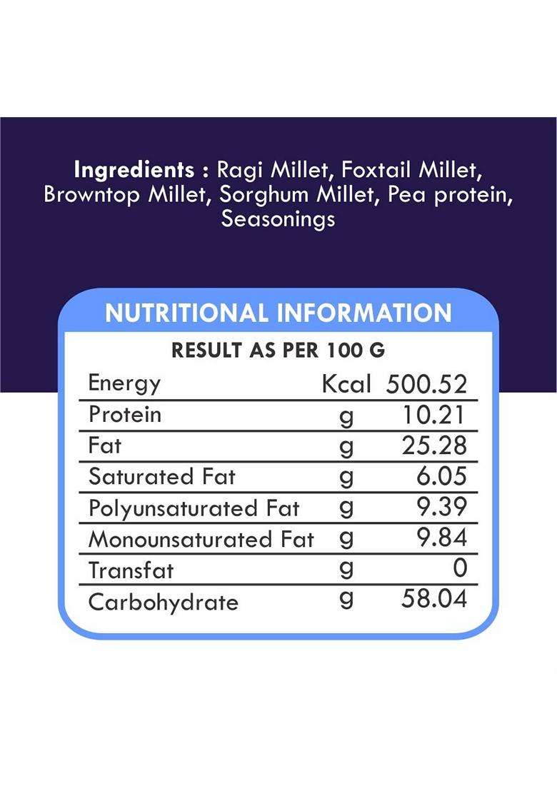 Dietfils Millet Protein Crispers Spicy Cheese No Onion No Garlic Millet Based No Grain Made With Ragibrowntop Milletjowarfoxtail And Pea Protein Roast - Indya
