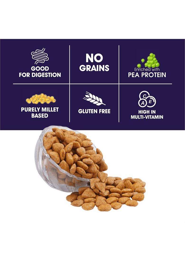 Dietfils Millet Protein Crispers Spicy Cheese No Onion No Garlic Millet Based No Grain Made With Ragibrowntop Milletjowarfoxtail And Pea Protein Roast - Indya