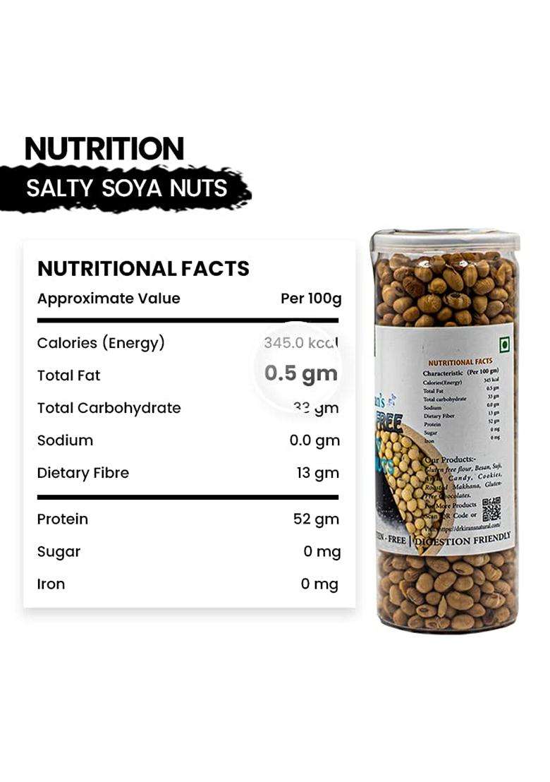Dr Kirans Gluten Free Soyaa Nutss Pack Of 2 300 Gm Salted Flavour Healthy Soya Nuts Hhc Soya Nuts Roasted Namkeen Healthy Crunchy Tasty Snack Ready To - Indya