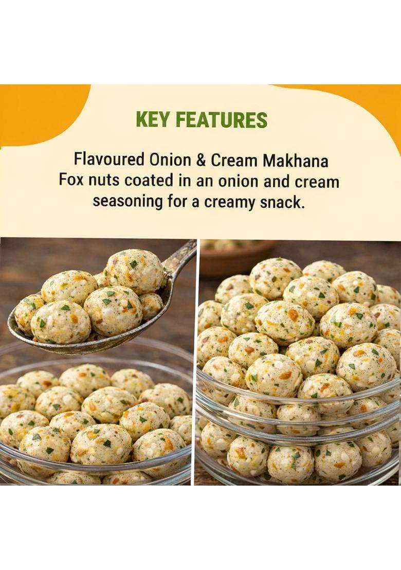 Madhubani Roasted Makhana Fox Nuts Combo Pack Peri Peri Salt Pepper Chatpata Pudina Cream Onion Healthy Namkeen Snacks Gluten Free Cholesterol Free Hi - Indya