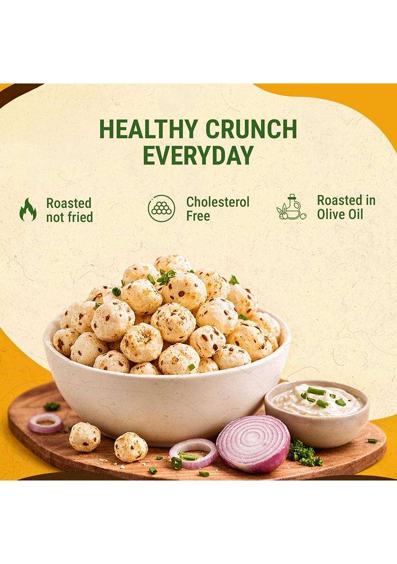 Madhubani Roasted Makhana Fox Nuts Combo Pack Peri Peri Salt Pepper Chatpata Pudina Cream Onion Healthy Namkeen Snacks Gluten Free Cholesterol Free Hi - Indya