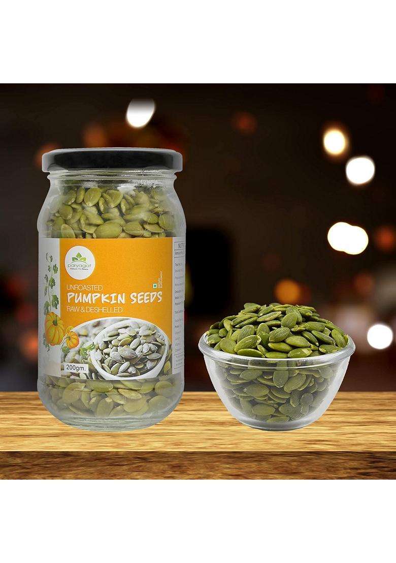 Paryagat Premium Pumpkin Seeds High In Protein And Fiber Rich Healthy Snacks Gluten Free Vegan Organic Plant Based Essential Vitamins Minerals Suitabl - Indya