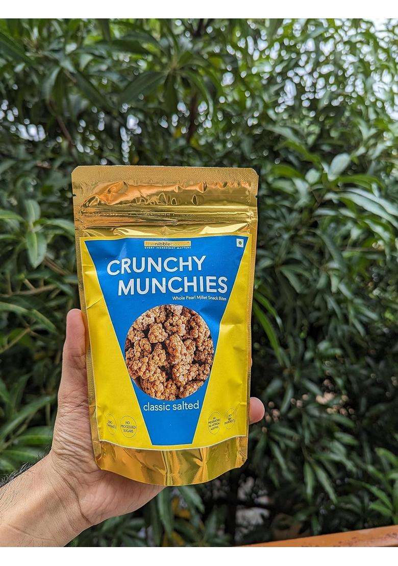 Thenibblebox Crunchy Munchies Pearl Millet Snack Classic Salted 100G Pack Of 1 Oil Free Vegan Gluten Free All Natural - Indya