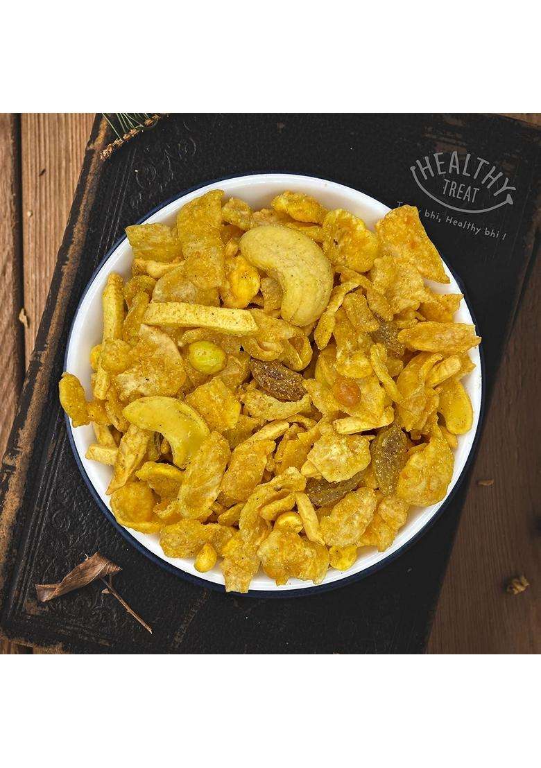Healthy Treat Roasted Dry Fruit Cornflakes Mix 300 Gm Pack Of 2150 Gm Each Oil Free Premium Snack Gluten Free Vegan Roasted Snacks - Indya