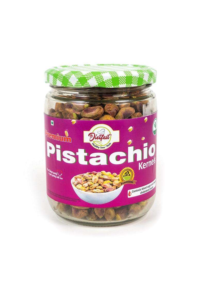 Dietfest Premium Pistachio Kernels 250G Super Crunchy Delicious Pistachios Rich In Protein Fiber Healthy Fats Vegan Gluten Free Dry Fruits For Daily S - Indya