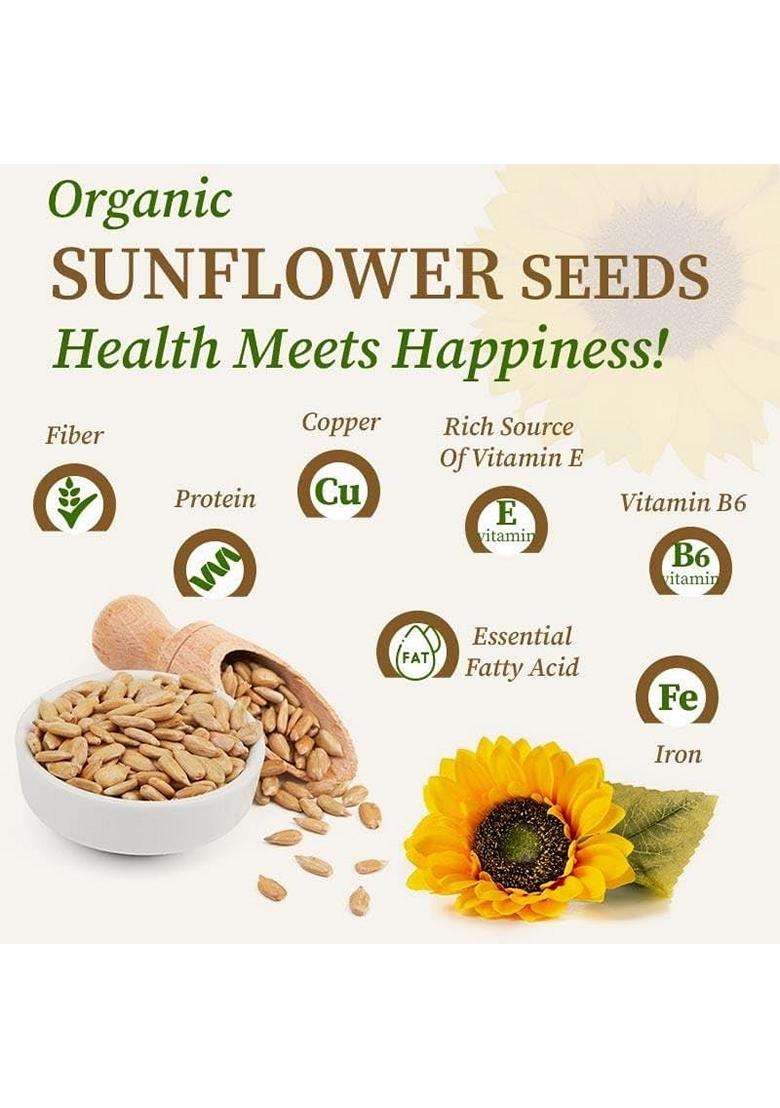 Nutrifuture Sunflower Seeds Seeds For Eating Diet Food Healthy Snack Raw Seeds Weight Management 250 Gram - Indya