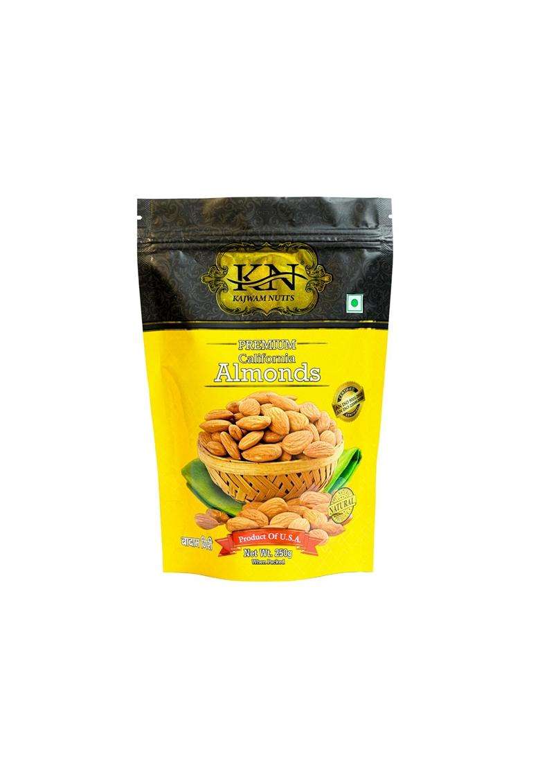 Kajwam Nutts Premium California Almond Badam Giri Np 250 Gram High In Fiber And Boost Immunity Natural Badam Giri Gluten Free Pack Of 1 - Indya