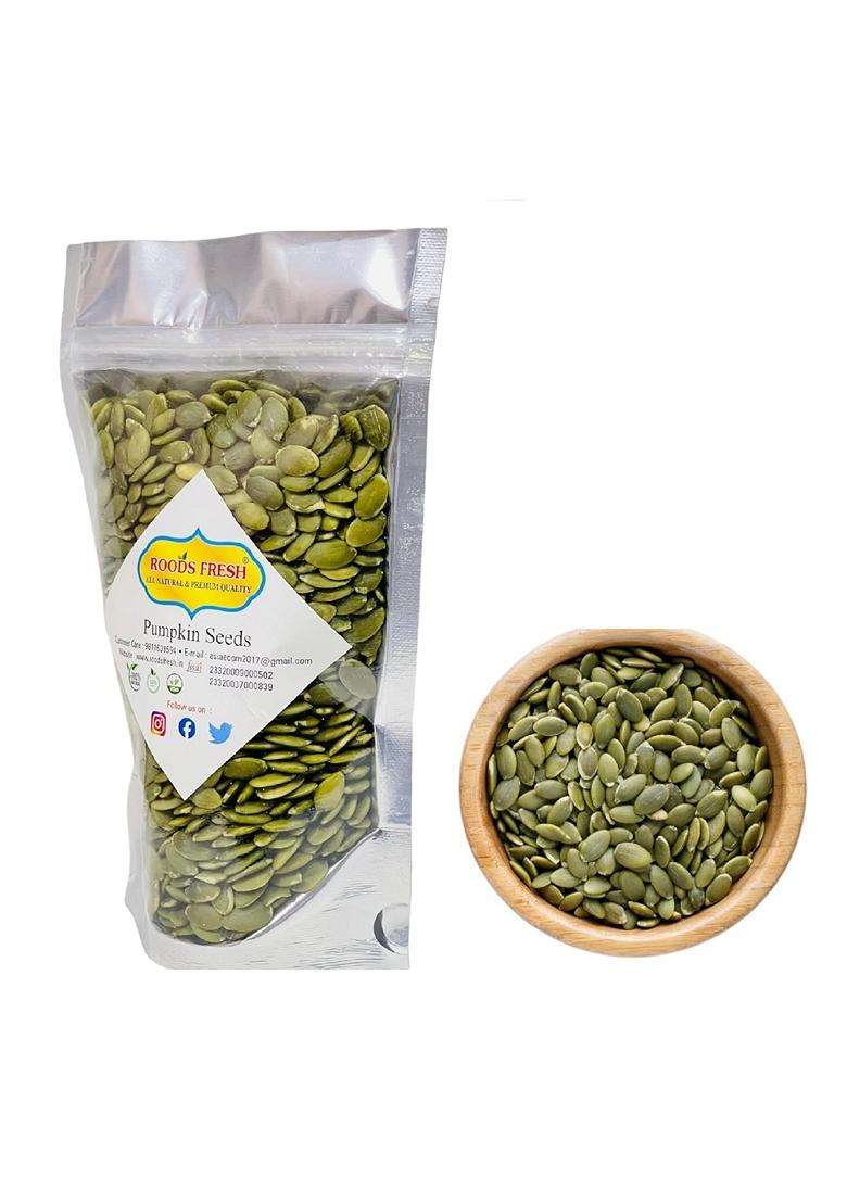 Roods Fresh Pumpkin Seeds For Weight Loss Healthy Skin Gluten Free Vegan Organic High Protein 250 G - Indya