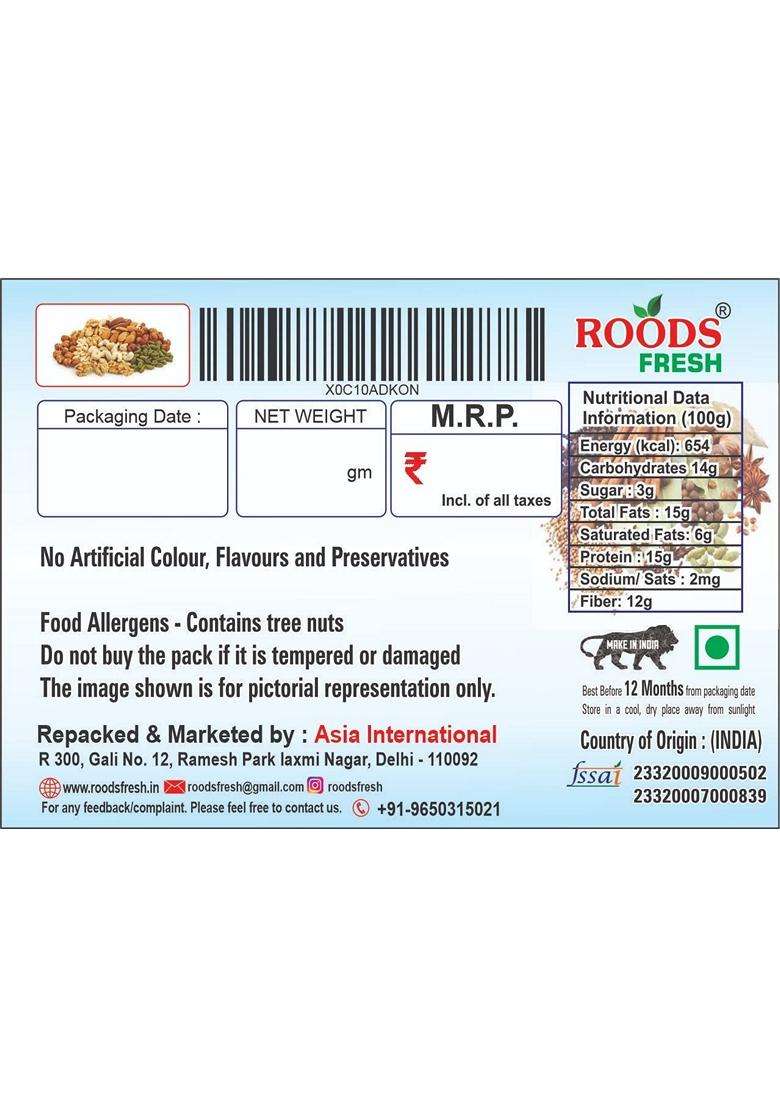Roods Fresh Pumpkin Seeds For Weight Loss Healthy Skin Gluten Free Vegan Organic High Protein 250 G - Indya