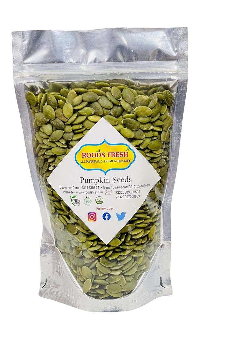 Roods Fresh Pumpkin Seeds For Weight Loss Healthy Skin Gluten Free Vegan Organic High Protein 250 G - Indya