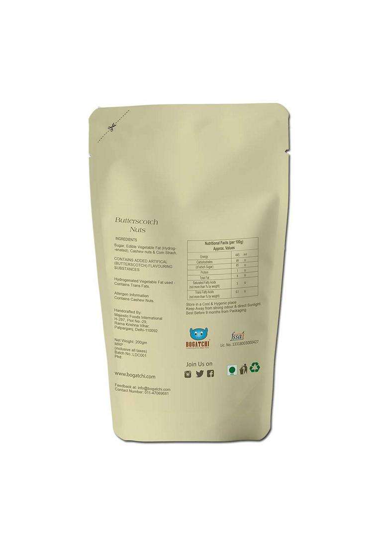 Bogatchi Crunchy And Crispy Butterscotch Nuts 8Mm Size Butterscotch Chips Gluten Free Vegan Made Of Real Cashews Use For Making Cake Shakes Ice Creams - Indya