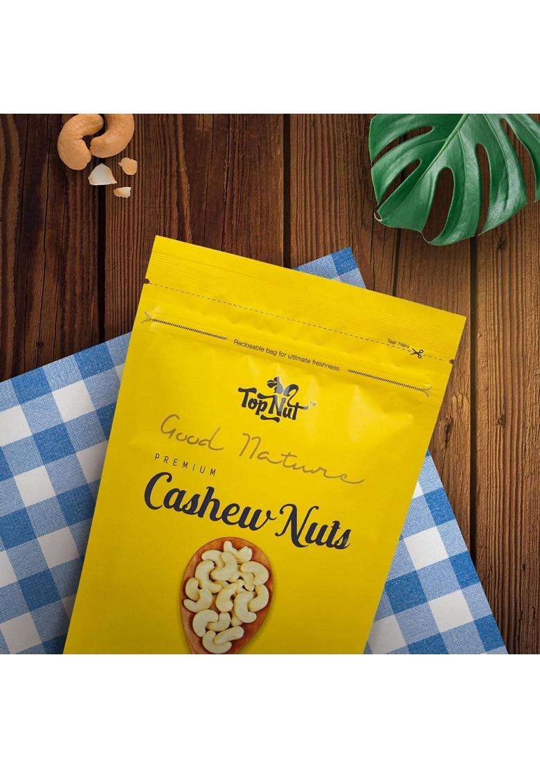 Top Nut Premium Whole Cashews W240 200G Crunchy Kaju Organic Cashew Nuts With Delicious Taste Healthy Nutritious Dry Fruit Snack Gluten Free Pack Of 1 - Indya