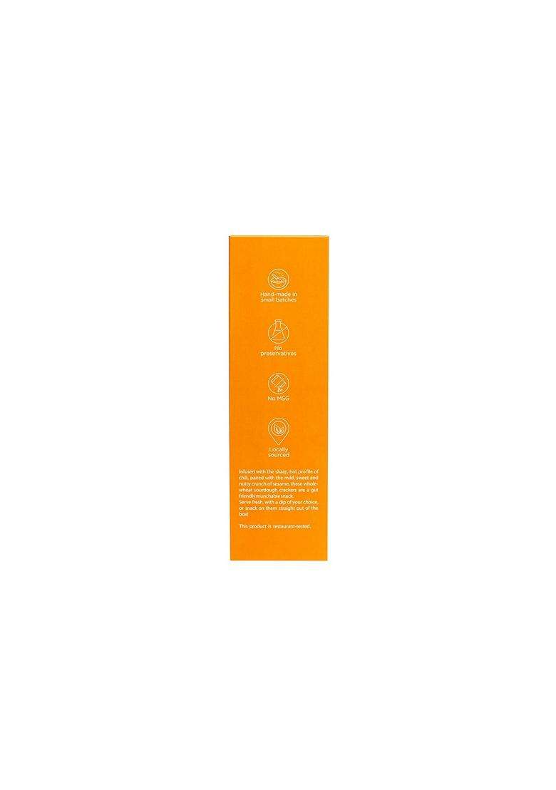 Awe Foods Whole Wheat Sourdough Crackers Infused With Hot Profile Of Chilli Nutty Crunch Of Sesame Tasty Healthy Snack No Preservatives Perfect With D - Indya