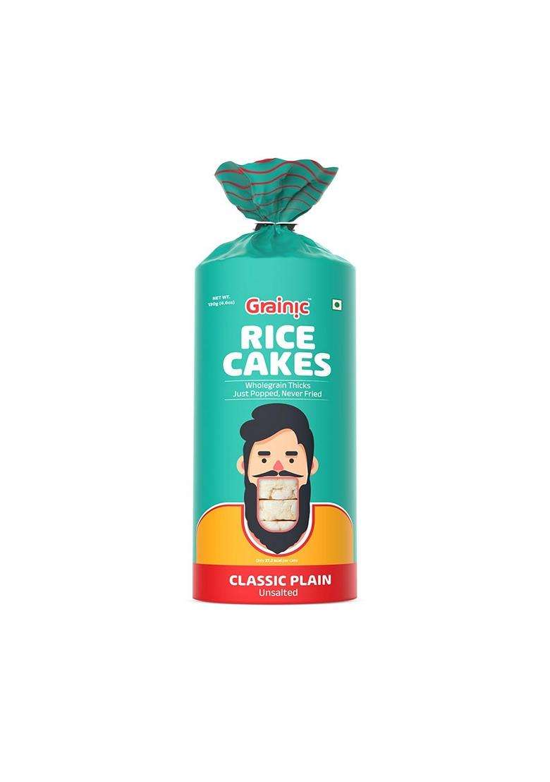 Grainic Rice Cakes Classic Plain Unsalted I Vegan Gluten Free And All Natural 1 X 135 G - Indya