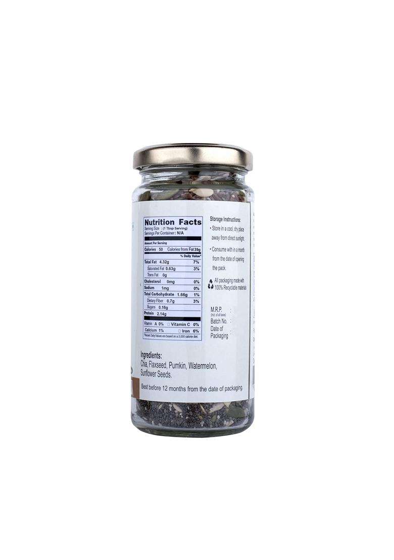 Organic Diet Fresh Pure Organic Mix Seeds Raw Chia Flax Pumpkin Sunflower Watermelon Seeds For Healthy Breakfast Whole Rich Nutritious Delicious High - Indya