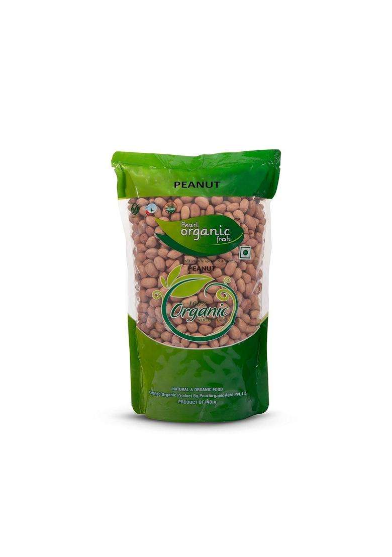Pearl Organic Fresh Raw Unpolished Peanuts Moongfali 750Gm Natural Groundnuts High Protein Fiber Rich Raw Nuts Healthy Snack Plantbased Superfood Vega - Indya
