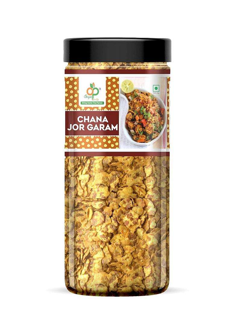 Organic Purify Low Fat Roasted Chana Jhor Garam 300 Gms Jar Pack Oilfree I Protein Rich Gluten Free Vegan Jar Pack 300G - Indya