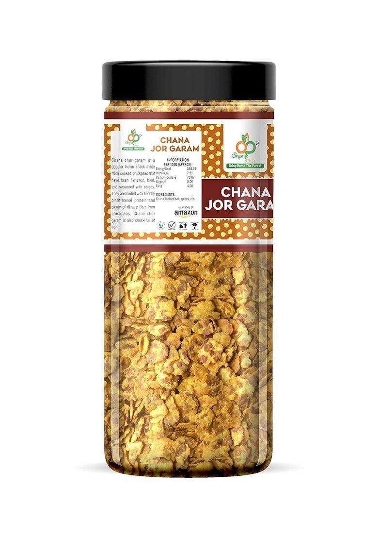 Organic Purify Low Fat Roasted Chana Jhor Garam 300 Gms Jar Pack Oilfree I Protein Rich Gluten Free Vegan Jar Pack 300G - Indya