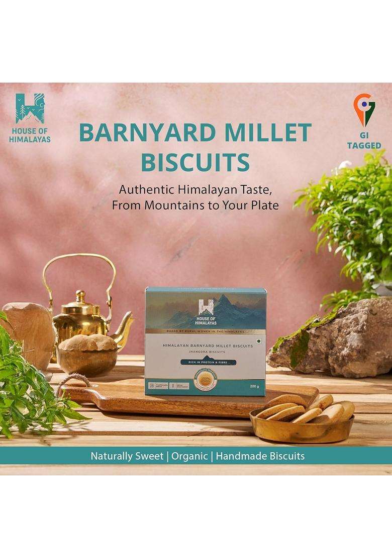 House Of Himalayas Barnyard Millet Biscuits Jhangora Biscuits 50 Unpolished Millets Jaggery Sweetened No Refined Oil Handmade Cookies Healthy Snack Wo - Indya