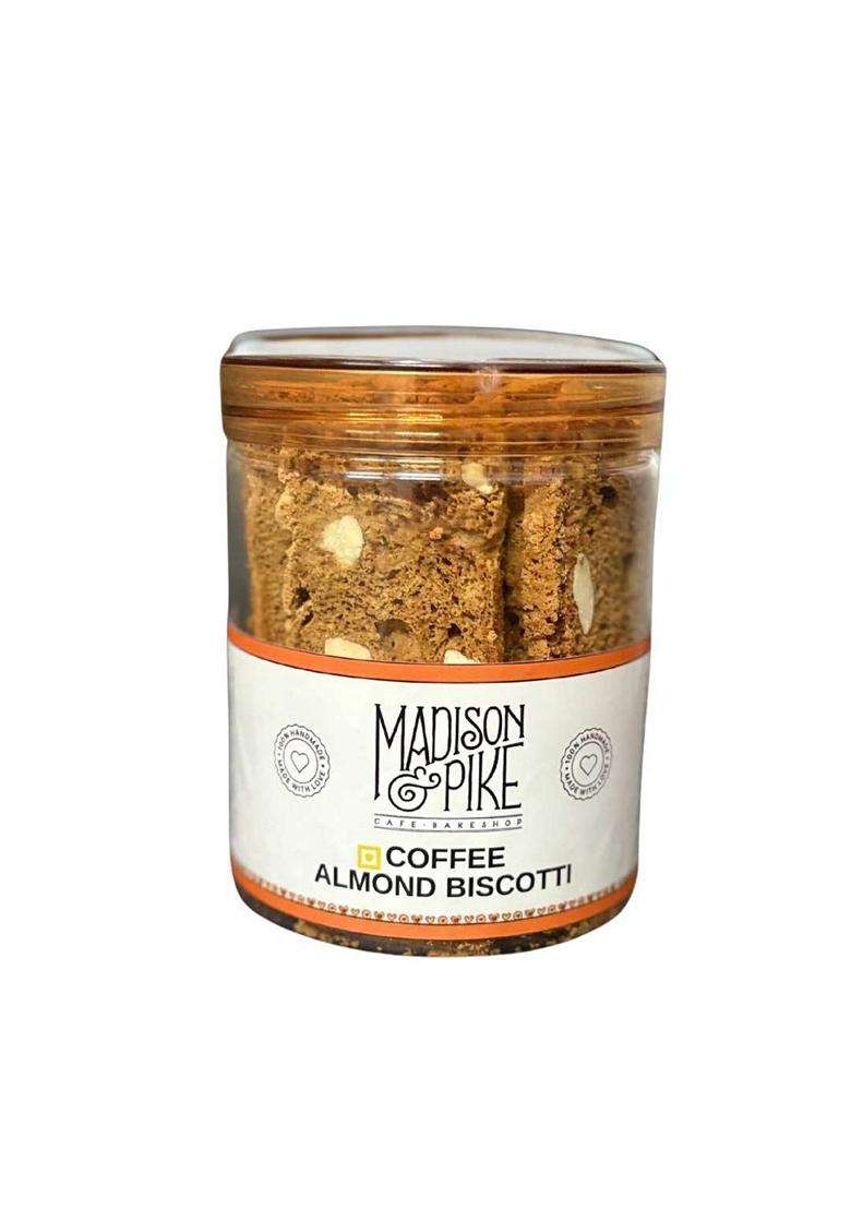 Madison Pike Coffee Almond Biscotti 150 G Twicebaked Crispy Almond Cookies Perfect Coffee Tea Companion Gourmet Snack For Gifting - Indya