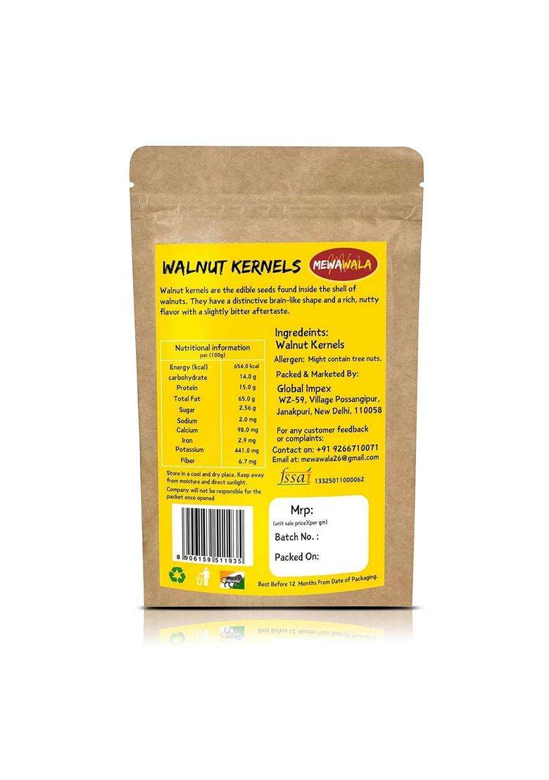Mewawala Premium Walnut Kernels 200G Fresh Crunchy Akhrot Giri Healthy Dry Fruits For Brain Heart Immunity Natural Vegan Superfood Snack For All Ages - Indya