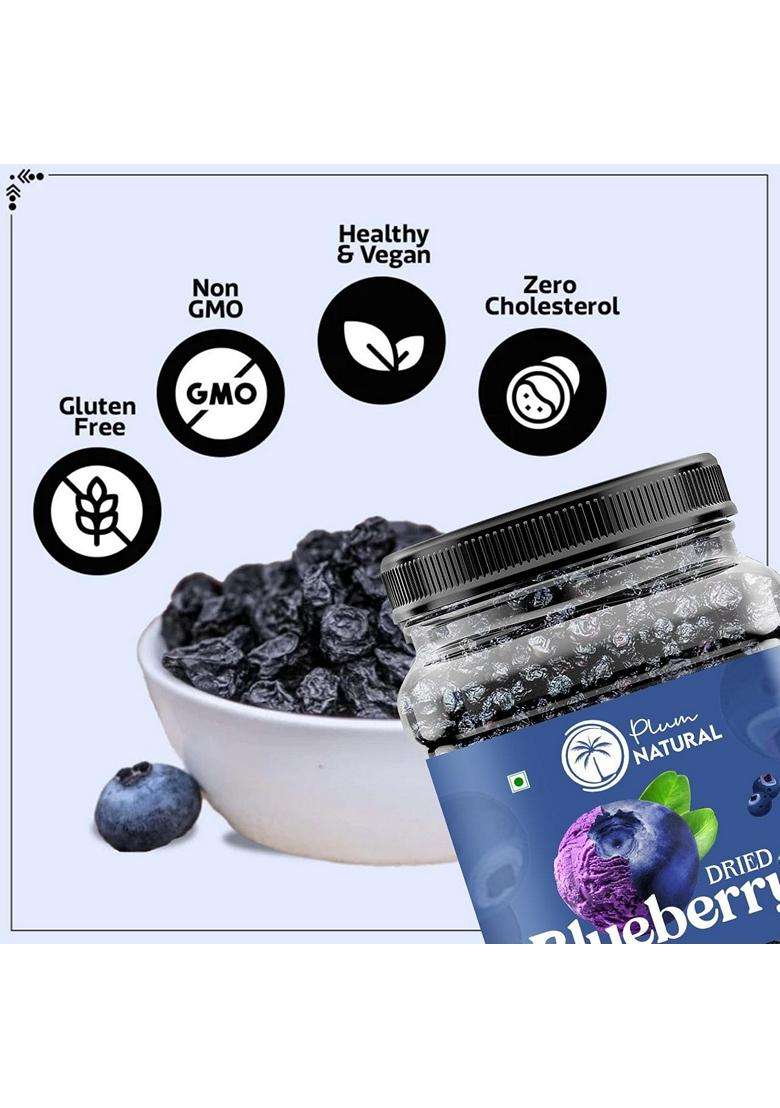 Dried Blueberries 1Kg Sweet Berries Dried Fruits Rich In Calcium Vitamin K Healthy Skin Boost Immunity Vegan Nongmo Preservativefree Blueberry Snacks - Indya