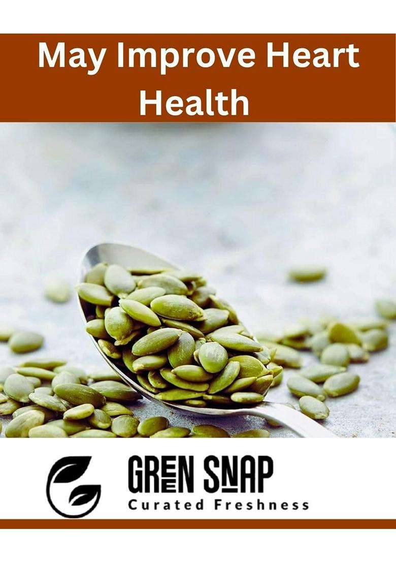 Green Snap Premium Raw Pumpkin Seeds High Protein Superfood For Snacking Keto Weight Loss Rich In Magnesium Zinc Fiber Natural Crunchy Seeds 200Gm - Indya