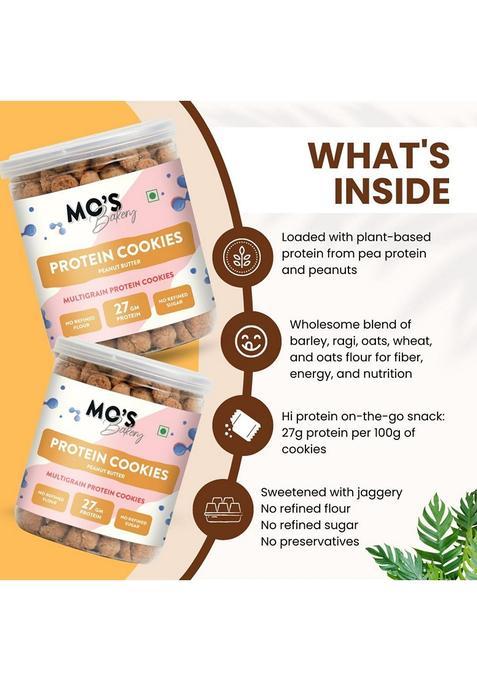 Buy Women Mos Peanut Butter Protein Cookies 200G 27 G Protein Per 100G ...