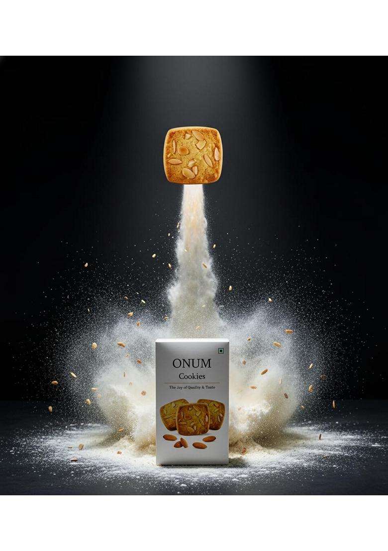 Onum Super Crunchy Premium Dry Fruit Cookies The Perfect Snack With Zero Preservatives No Trans Fat Pack Of 1 - Indya