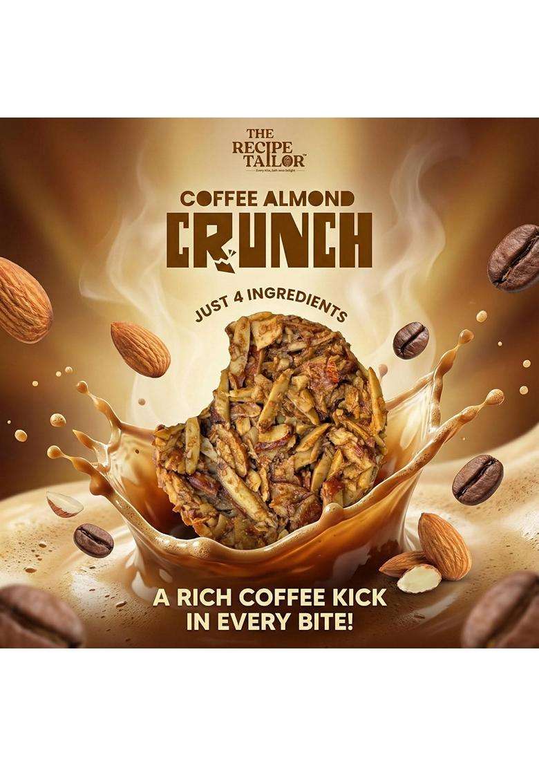 The Recipe Tailor Organic Almond Coffee Cookies By The Recipe Tailor Healthy Snack 4 Natural Ingredients No Maida No Refined Sugar Gourmet Pack Of 6 - Indya