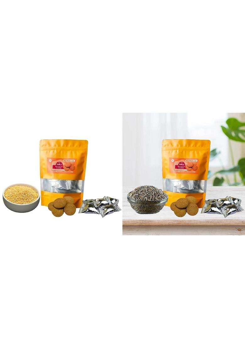 Ootymadecom Healthy Tasty Snack 400 Gm Pearl Millet Biscuits Delicious Fiberrich Healthy Snack For Kids Adults Combo Of 2 - Indya