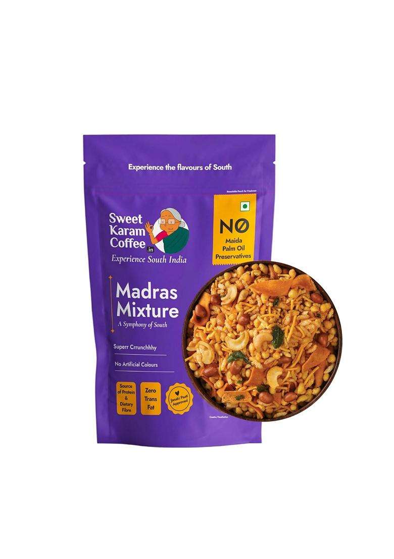 Sweet Karam Coffee Special Madras Mixture 200Grams No Palm Oil Or Preservatives Authentic South Indian Namkeen Snack Crispy Fresh Homemade Taste Perfe - Indya