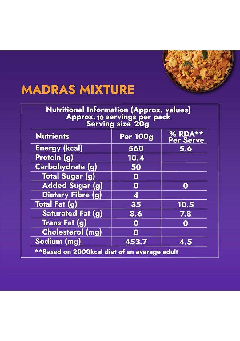 Sweet Karam Coffee Special Madras Mixture 200Grams No Palm Oil Or Preservatives Authentic South Indian Namkeen Snack Crispy Fresh Homemade Taste Perfe - Indya