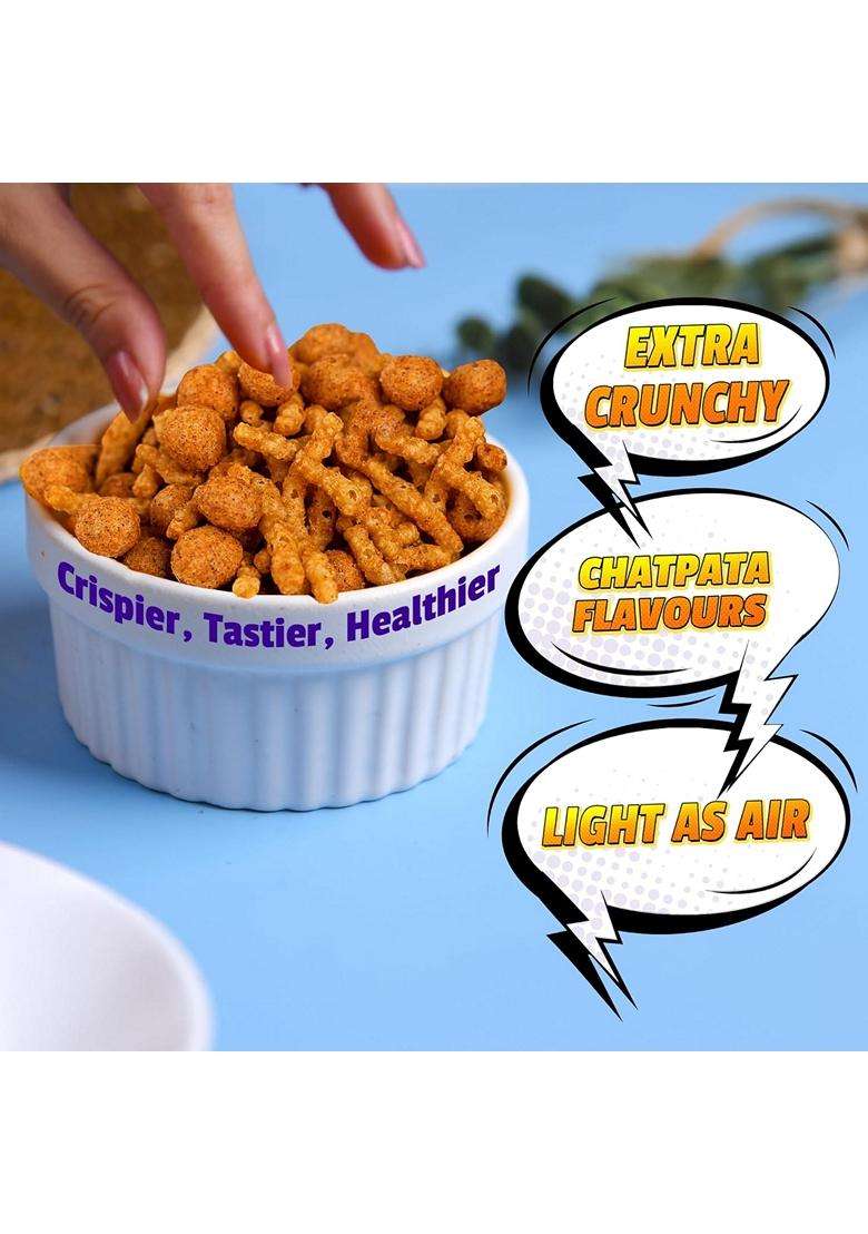 The Healthy Binge Millet Namkeen Mix Healthy Snacks Baked Snacks No Palm Oil Millet Snacks Healthy Snacks For Kids And Adults 60G Pack Of 3 - Indya