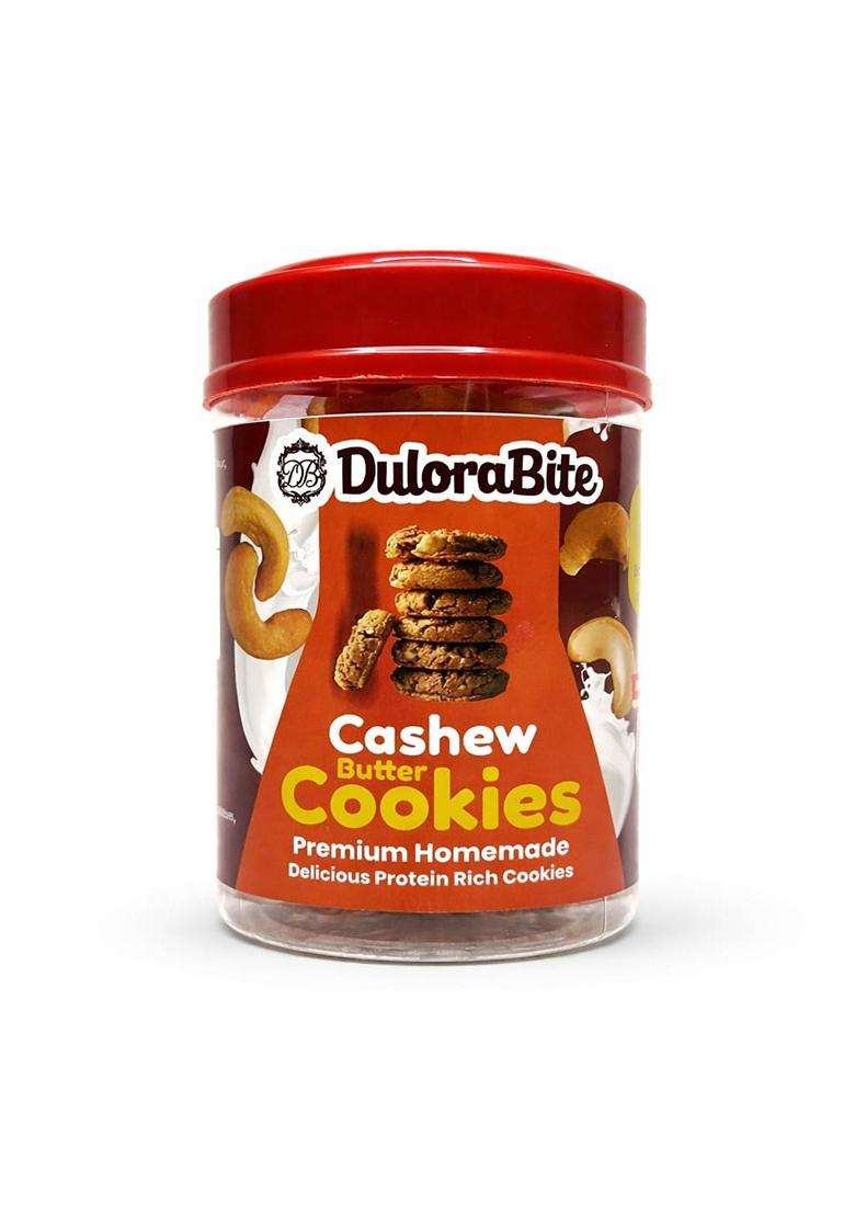 DuloraBite Cashew Butter Cookies 225g No Refined Sugar No Palm Oil No Preservatives Zero Trans Fat 100% Vegetarian Healthy Snack for Kids And Fitness Lovers - Indya
