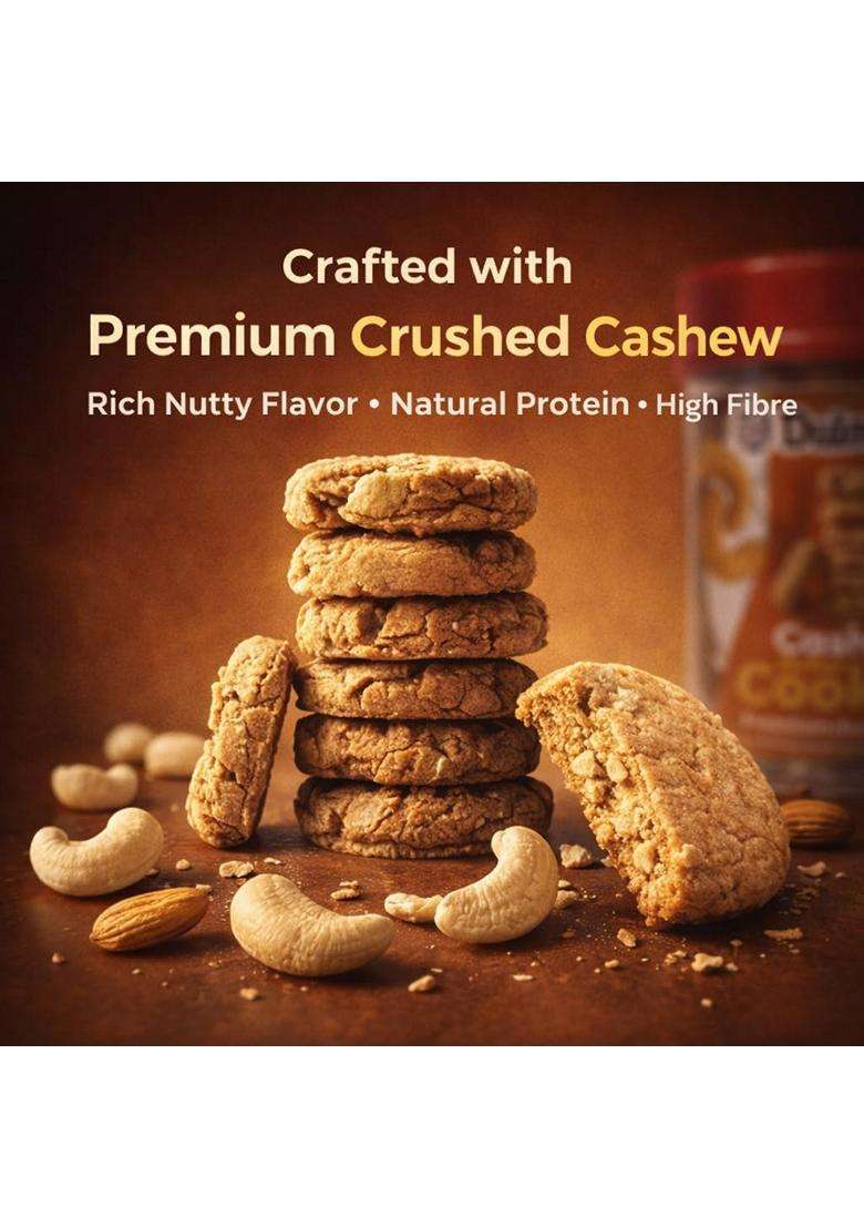 DuloraBite Cashew Butter Cookies 225g No Refined Sugar No Palm Oil No Preservatives Zero Trans Fat 100% Vegetarian Healthy Snack for Kids And Fitness Lovers - Indya