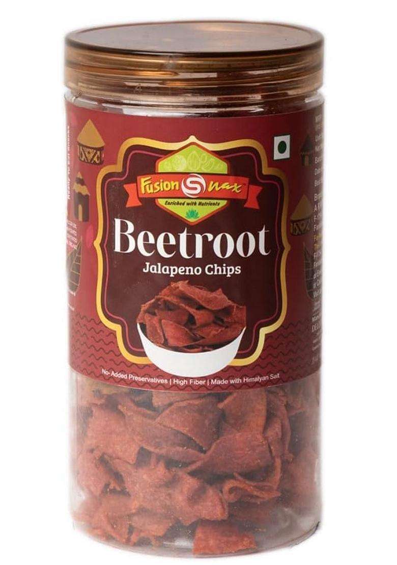 Fusionsnax Healthy Mixed Chips Combo Beetroot Jalapeno Corn Triangle Magic Masala Mix Veg Ragi Indian Masala High Protein Snacks No Palm Oil Pack Of 4 - Indya