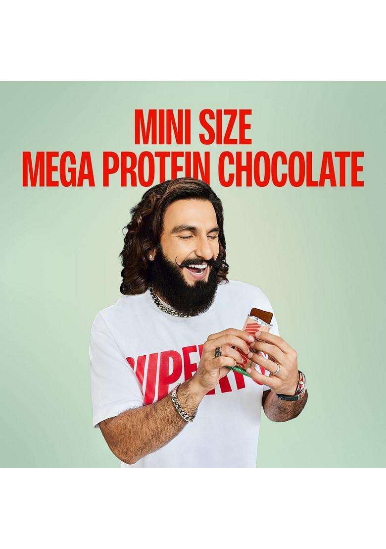 Superyou Choco Hazelnut Protein Wafer Mini Bars Pack Of 10 5g Protein Made with Atta And Jowar No Added Sugar Yeast Fermented Energy Bars 100% Vegetarian No Palm Oil 200g - Indya
